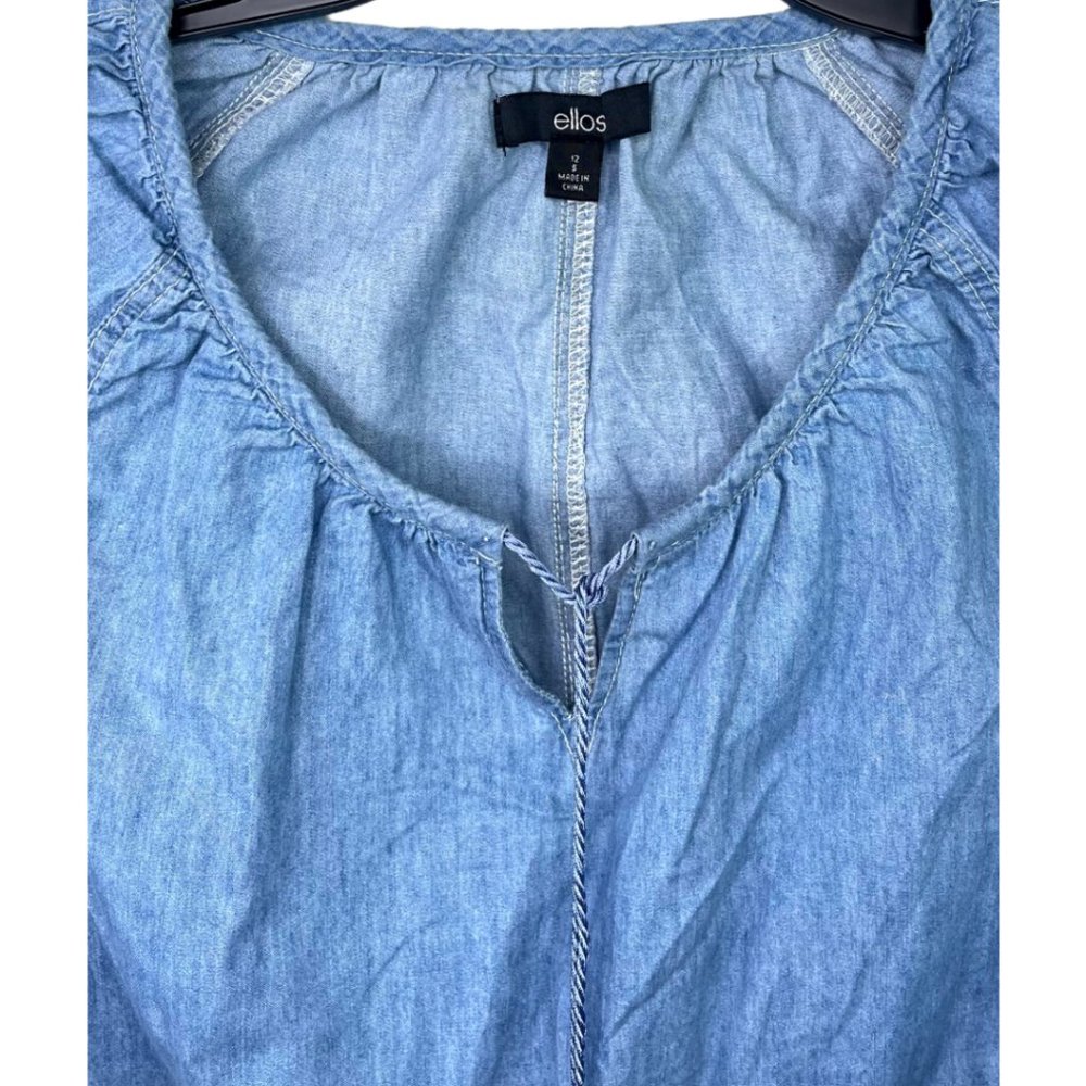 Ellos Women's Demin Tunic Size: 12 S - Picture 3 of 4